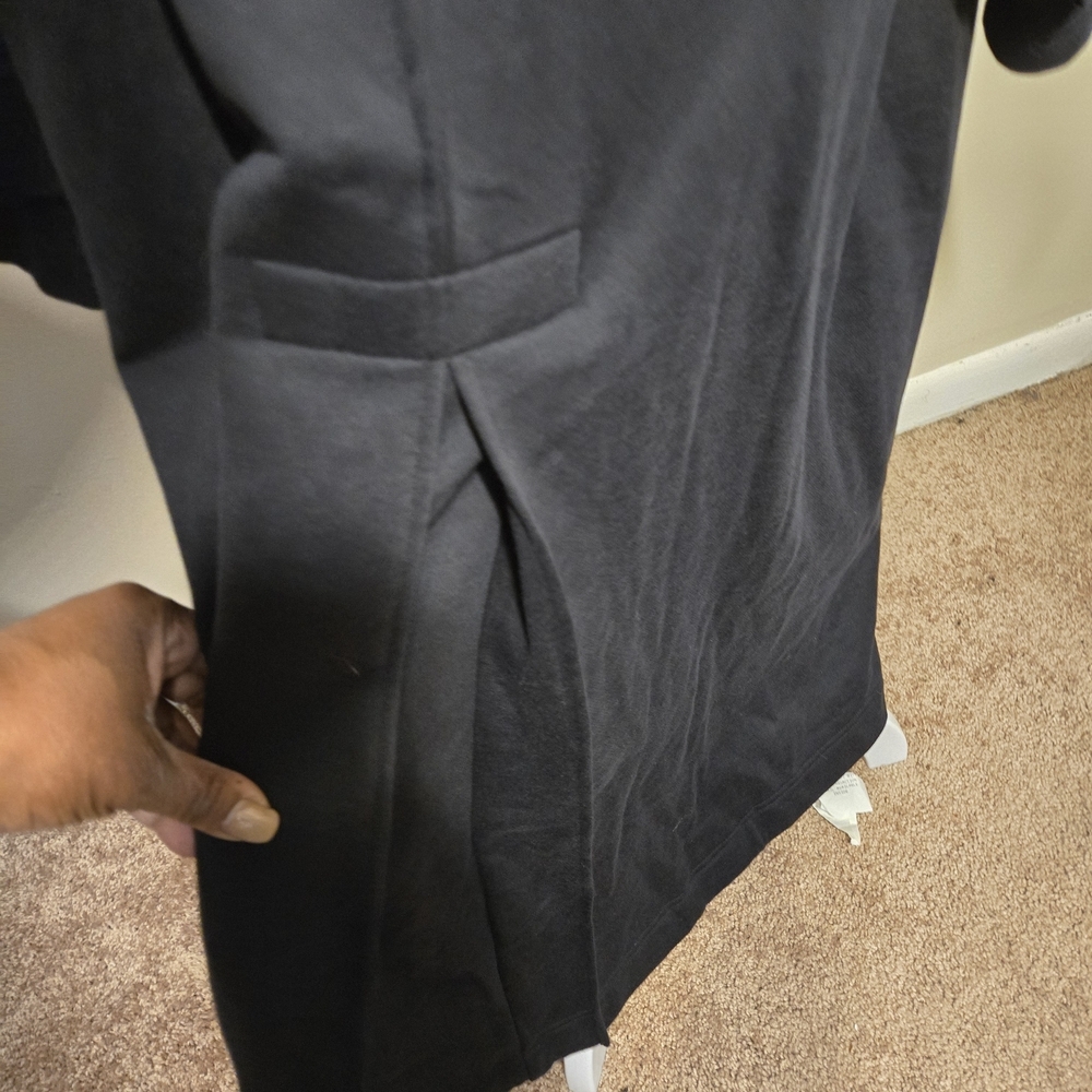 Skims Boyfriend Black Trench Coat - Picture 4 of 8